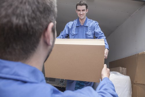 Secure Man With Van Chelsea payment illustration with protected online checkout