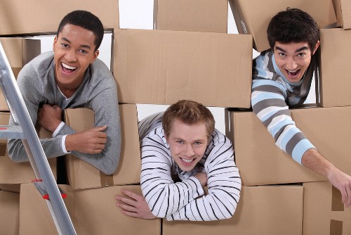 Trained moving staff handling items carefully