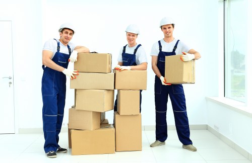Commercial movers managing access and loading in a Chelsea street
