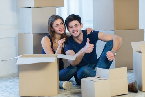Business items loaded for a Chelsea man and van job