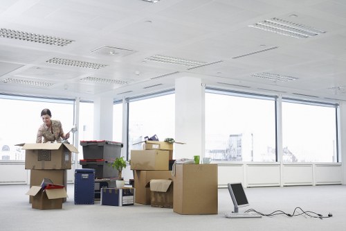 Chelsea residential move with boxes and furniture